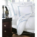 Custom 100% Cotton Embroidered Duvet Cover White Solid Color